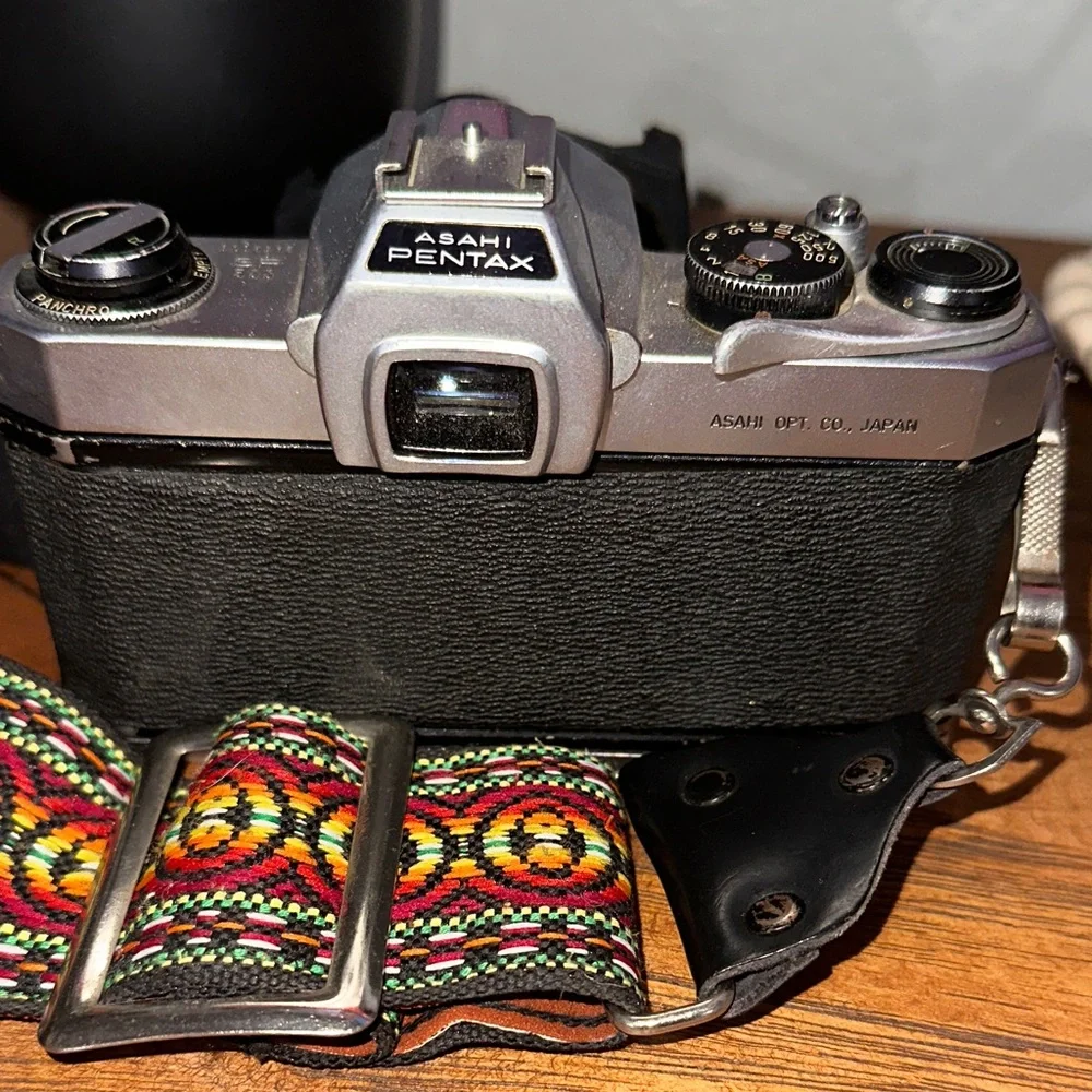 Honeywell Pentax Silver and Black Film Camera